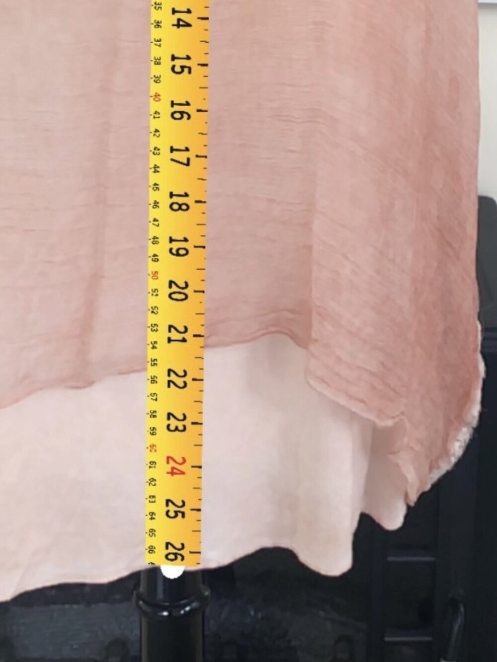 Soft Surroundings 100% Silk Peach Tunic Tank Large Fairycore Ethereal Gauzy - Picture 8 of 9